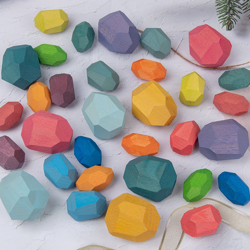 Wooden Bebe Balance Stones