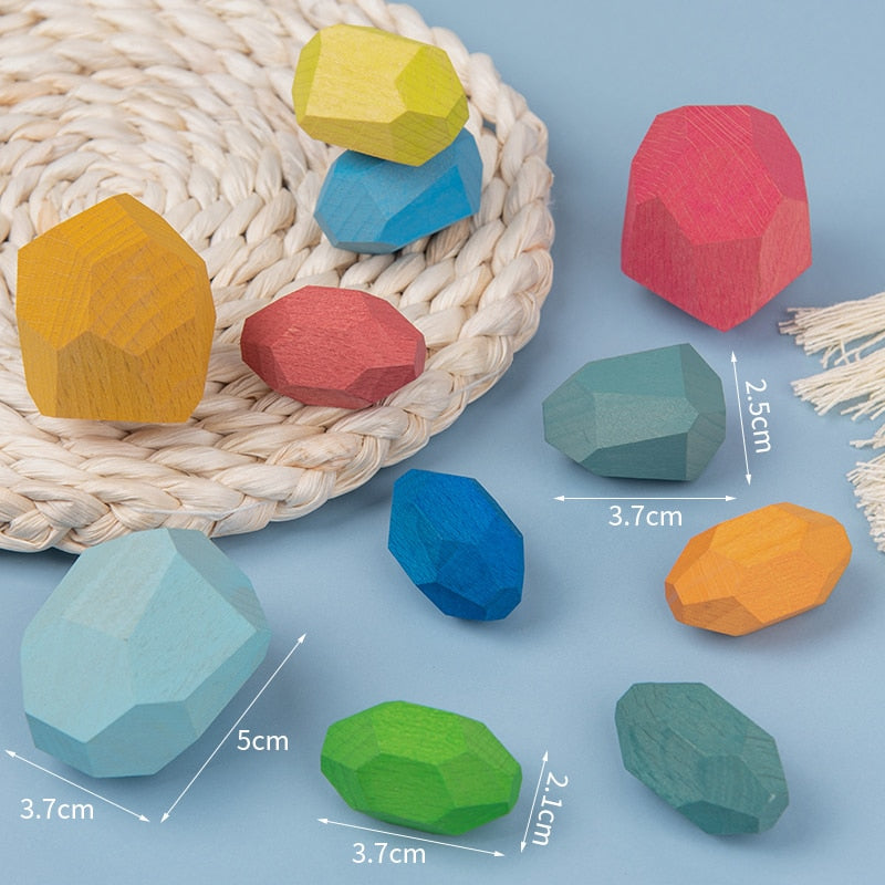 Wooden Bebe Balance Stones