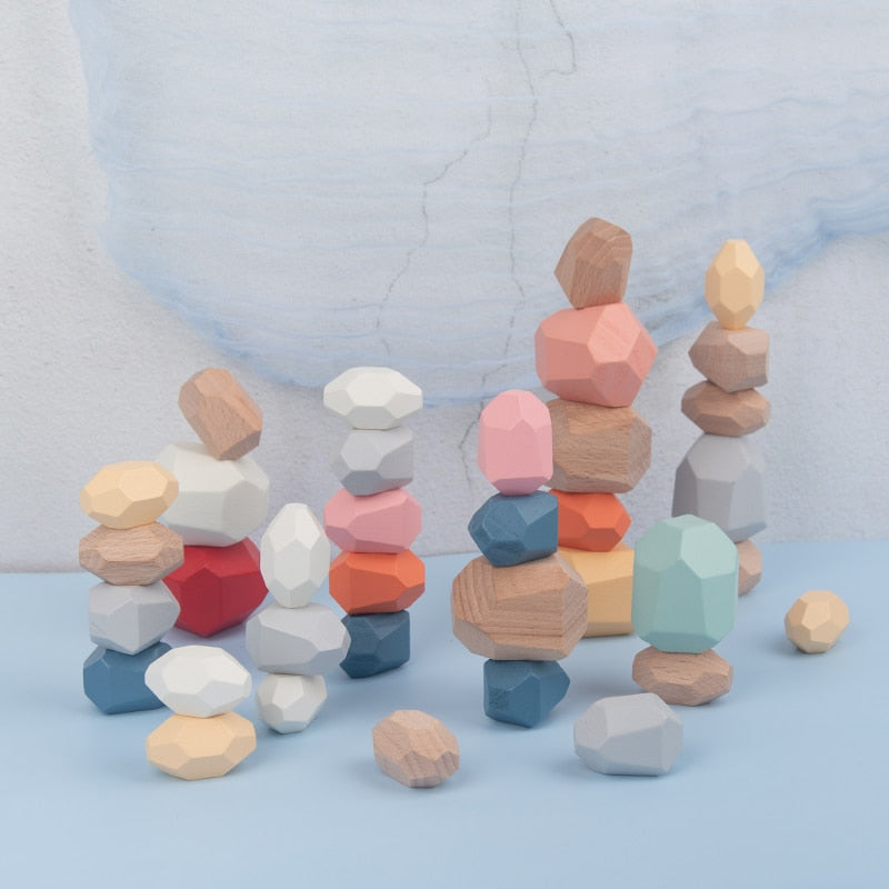 Wooden Bebe Balance Stones