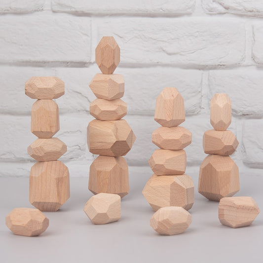 Wooden Bebe Balance Stones