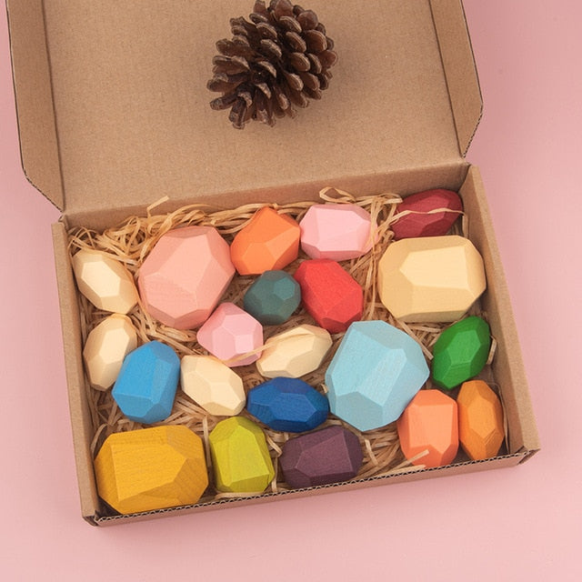 Wooden Bebe Balance Stones