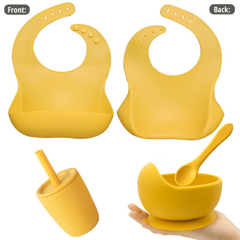 Silicone Bebe Snack & Sip 4 Piece Set