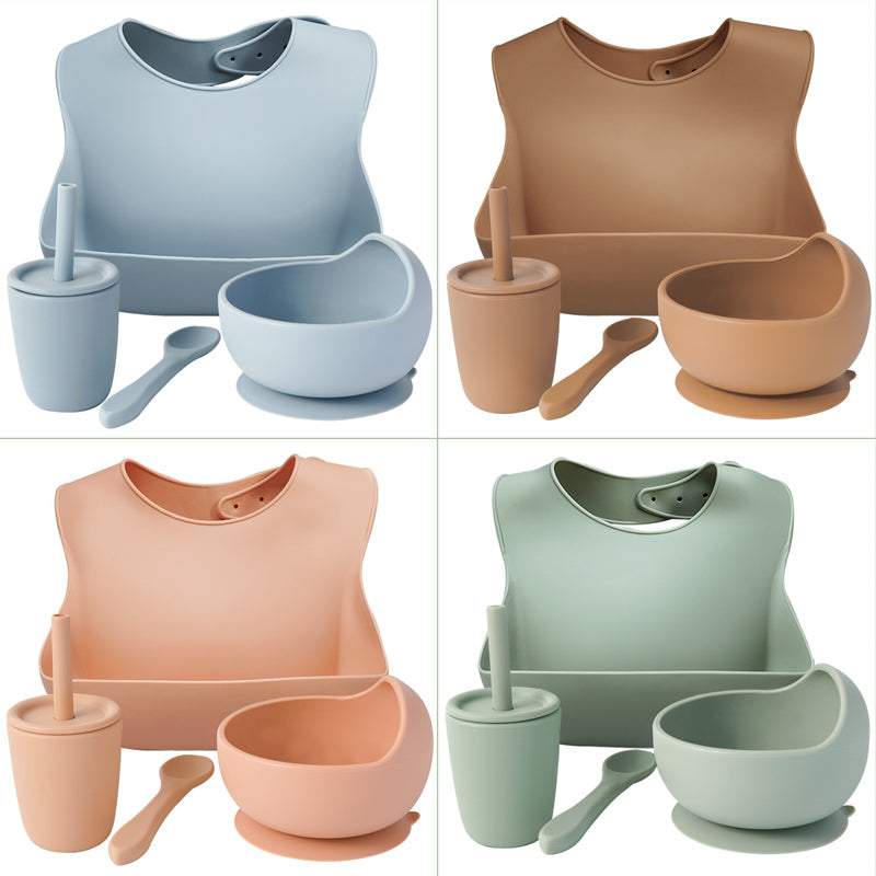 Silicone Bebe Snack & Sip 4 Piece Set