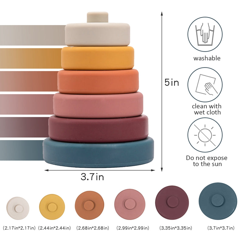 Silicone Bebe Montessori Circle Stacker
