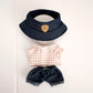 3-Piece Plaid Fashion Set for Labubu Dolls