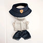 3-Piece Plaid Fashion Set for Labubu Dolls